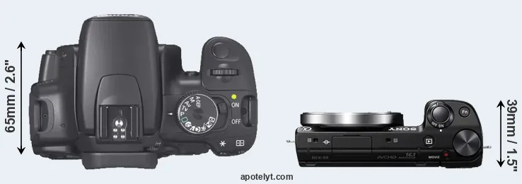 Compare XTi versus NEX-5R top