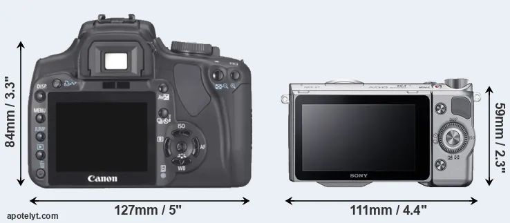 Comparison XTi or NEX-5T rear