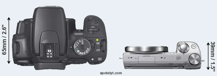 Compare XTi versus NEX-5T top