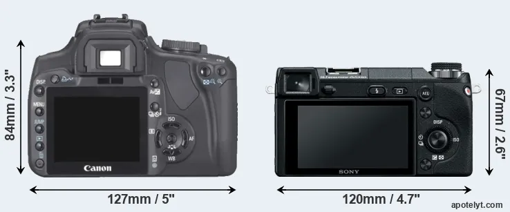 Comparison XTi or NEX-6 rear