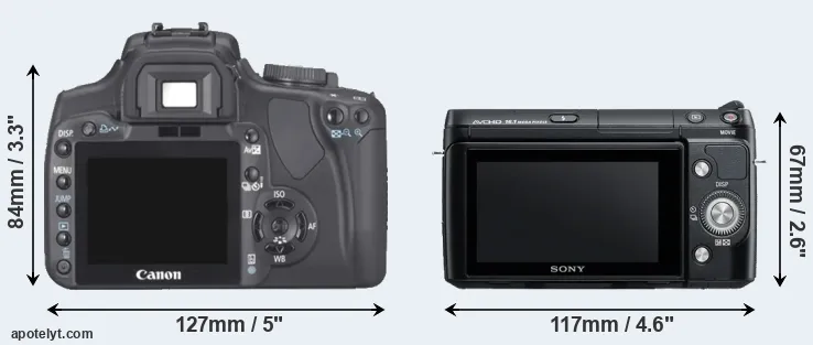 Comparison XTi or NEX-F3 rear