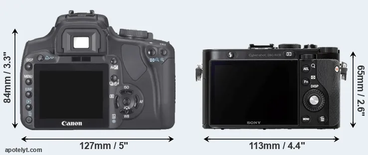 Comparison XTi or RX1R rear