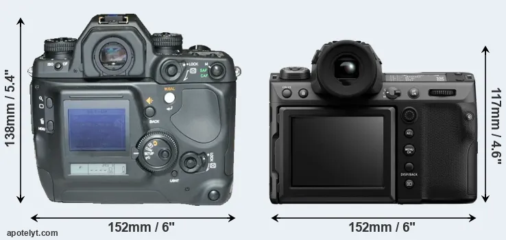 Comparison N Digital or GFX 100 II rear