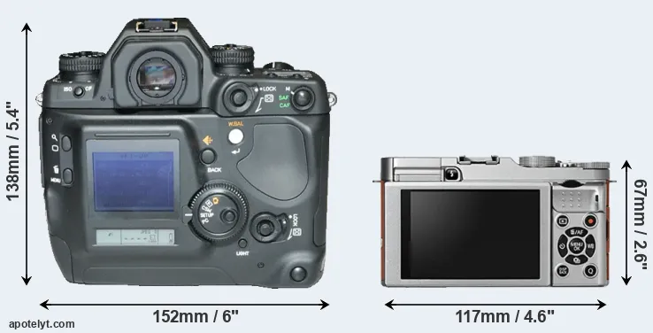 Comparison N Digital or X-A2 rear