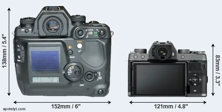 Comparison N Digital or X-T100 rear