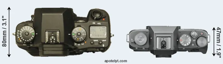 Compare N Digital versus X-T100 top