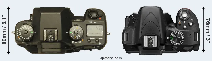 Compare N Digital versus D3300 top