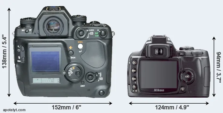 Comparison N Digital or D40X rear