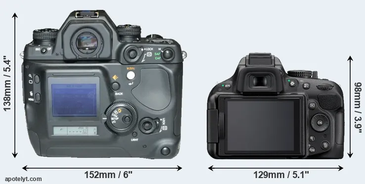 Comparison N Digital or D5200 rear