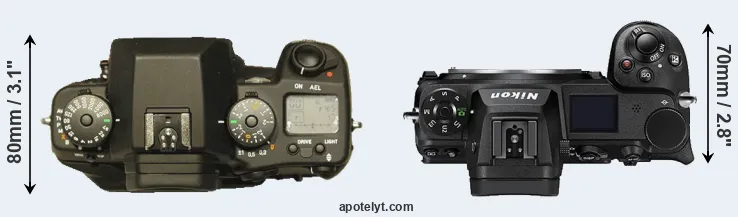 Compare N Digital versus Z6 II top