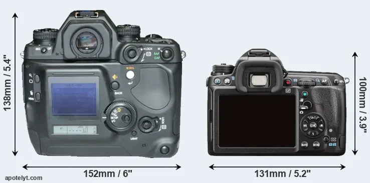 Comparison N Digital or K-3 II rear