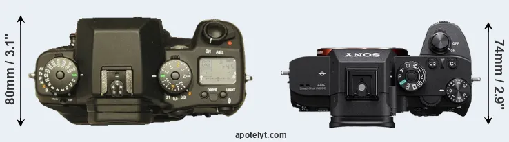 Compare N Digital versus A7R III top