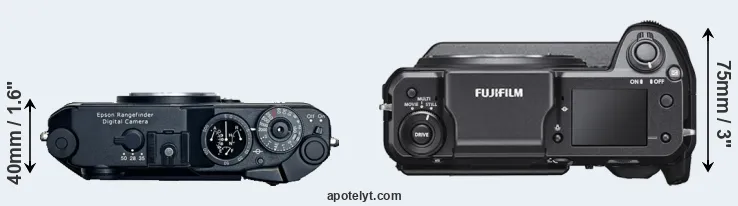 Compare R-D1 versus GFX 100 top