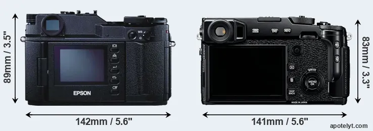 Comparison R-D1 or X-Pro2 rear
