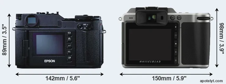 Comparison R-D1 or X1D rear