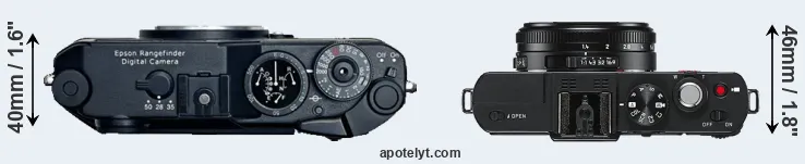Compare R-D1 versus D-LUX 6 top