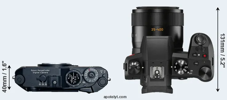 Compare R-D1 versus V-LUX 5 top
