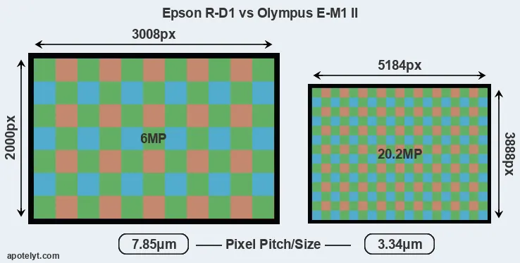 R-D1 versus E-M1 II MP