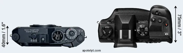 Compare R-D1 versus E-M1X top