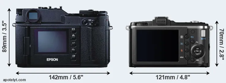 Comparison R-D1 or E-P2 rear