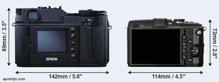 Comparison R-D1 or E-PL2 rear