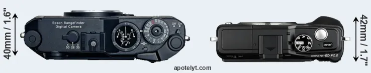Compare R-D1 versus E-PL2 top