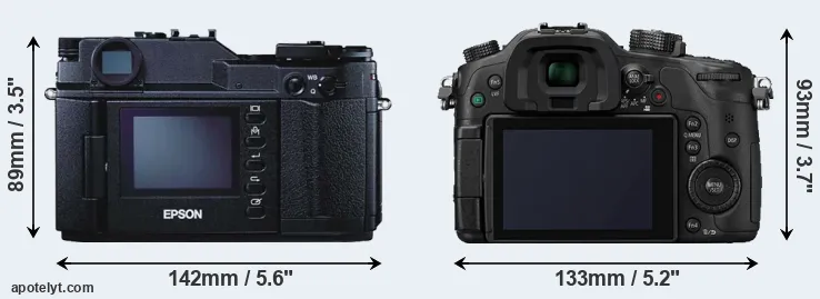 Comparison R-D1 or GH4 rear