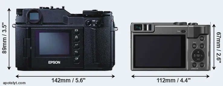 Comparison R-D1 or TZ90 rear