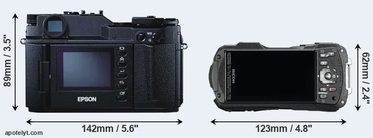 Comparison R-D1 or WG-60 rear