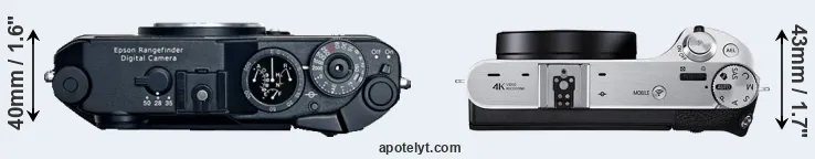 Compare R-D1 versus NX500 top