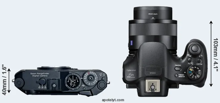 Compare R-D1 versus HX400V top