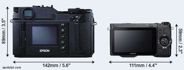 Comparison R-D1 or NEX-5R rear