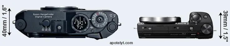 Compare R-D1 versus NEX-5R top