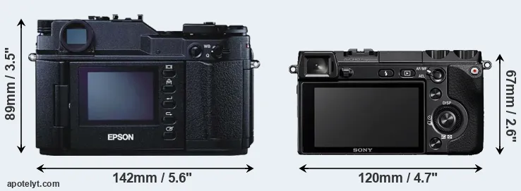 Comparison R-D1 or NEX-7 rear