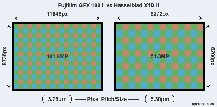 GFX 100 II versus X1D II MP
