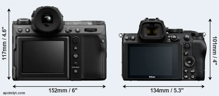Comparison GFX 100 II or Z5 rear