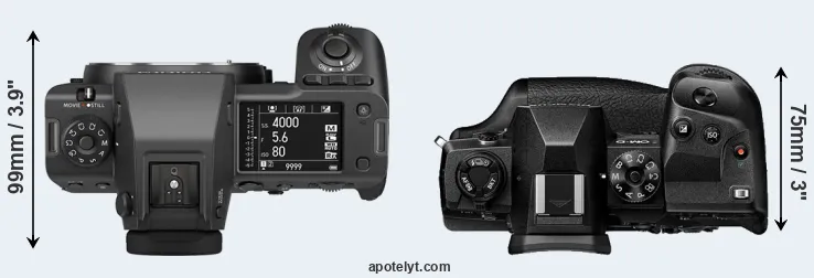 Compare GFX 100 II versus E-M1X top