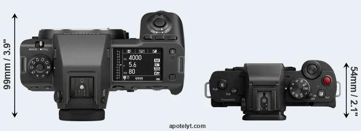 Compare GFX 100 II versus G100 top