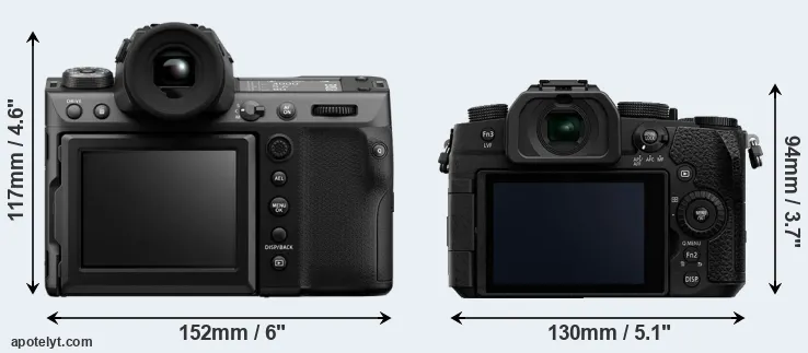 Comparison GFX 100 II or G90 rear