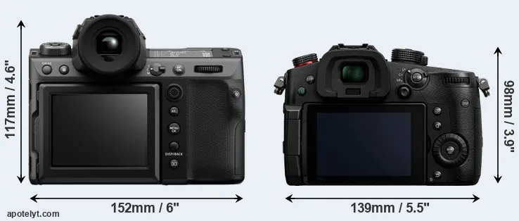 Comparison GFX 100 II or GH5 II rear