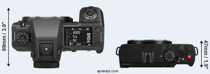 Compare GFX 100 II versus S9 top