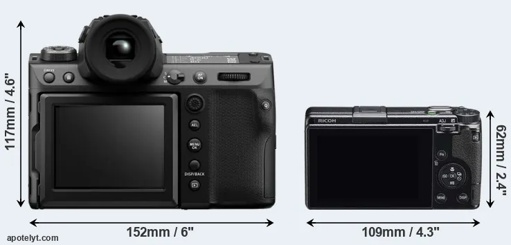 Comparison GFX 100 II or GR IIIx rear
