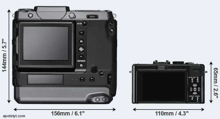 Comparison GFX 100 or D-LUX 5 rear