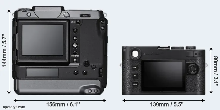 Comparison GFX 100 or M11 rear