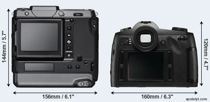 Comparison GFX 100 or S Typ 006 rear