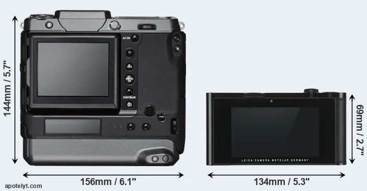 Comparison GFX 100 or TL rear