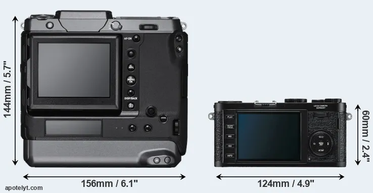 Comparison GFX 100 or X1 rear
