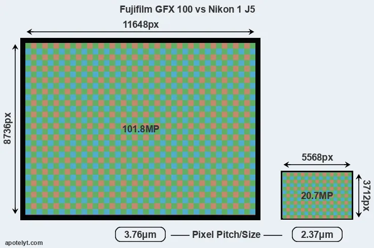 GFX 100 versus J5 MP