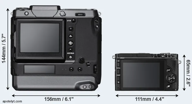 Comparison GFX 100 or V3 rear