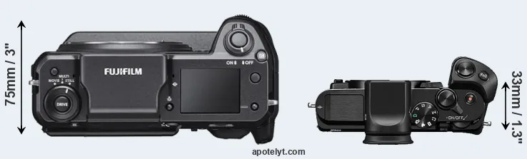 Compare GFX 100 versus V3 top